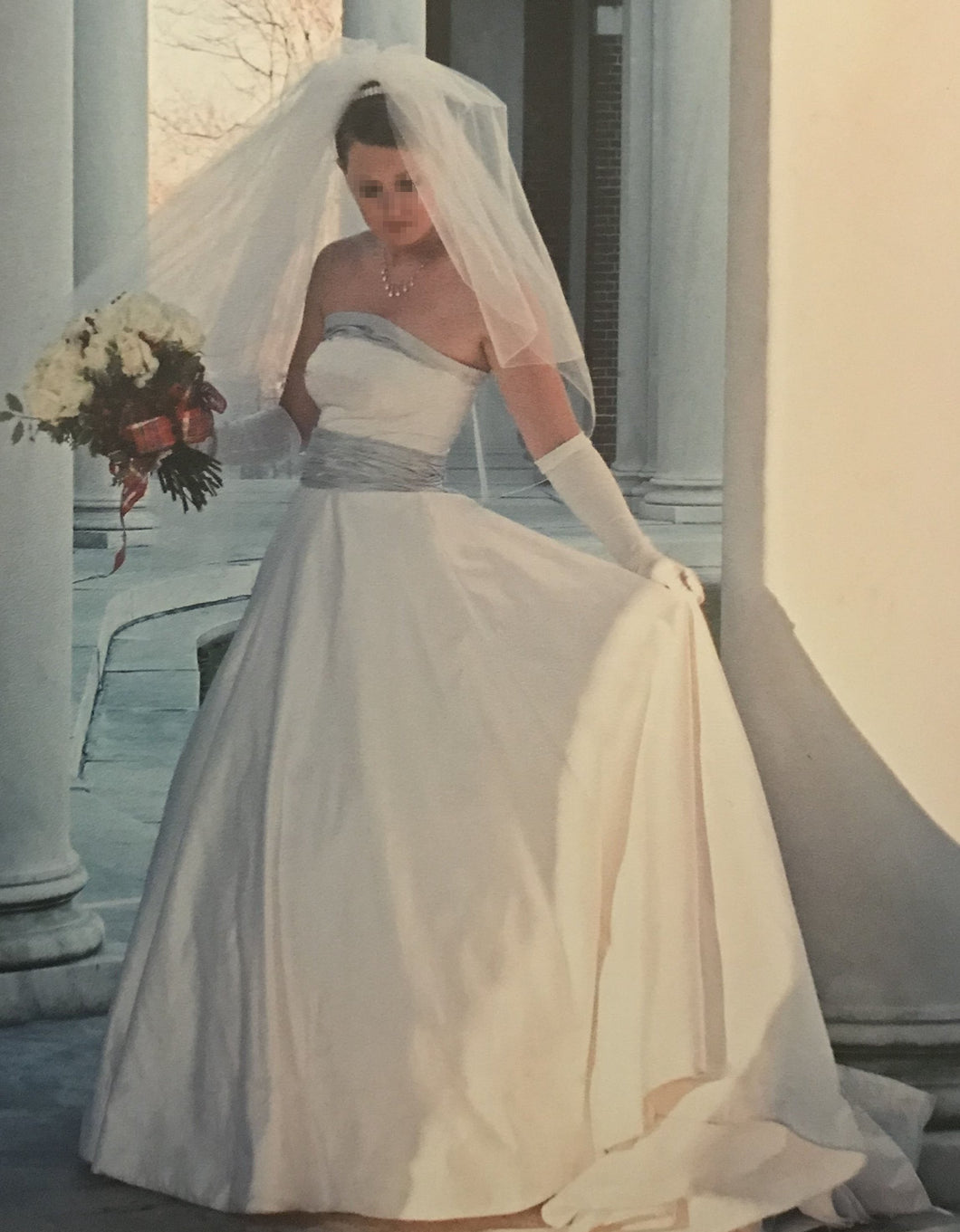 Priscilla of Boston 'Princess' size 12 used wedding dress front view on bride