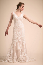 Load image into Gallery viewer, BHLDN &#39;Sheridan&#39; size 8 new wedding dress front view on model
