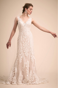 BHLDN 'Sheridan' size 8 new wedding dress front view on model