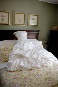 Richard Glasgow 'Meghann' size 4 used wedding dress front view on hanger