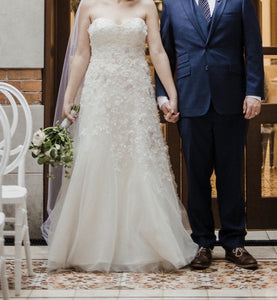 Christos 'Amsale Skye' wedding dress size-12 PREOWNED