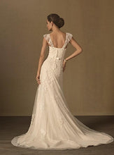 Load image into Gallery viewer, Alfred Angelo &#39;2437&#39; size 12 used wedding dress back view on model
