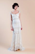 Load image into Gallery viewer, Claire Pettibone &#39;Kristene&#39; size 12 used wedding dress front view on model
