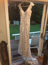 Load image into Gallery viewer, BHLDN &#39;Milano&#39; size 8 used wedding dress front view on hanger
