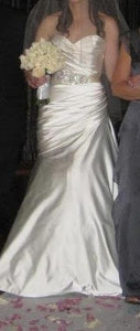 Lazaro '3053' wedding dress size-06 PREOWNED