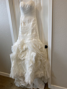 Maggie Sottero 'Primrose' size 4 used wedding dress front view on hanger