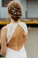 Load image into Gallery viewer, BHLDN &#39;Ventura&#39; size 4 used wedding dress back view on bride
