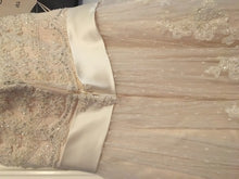 Load image into Gallery viewer, Casablanca &#39;Tuscan Afternoon 1900&#39; size 4 new wedding dress back view close up on hanger
