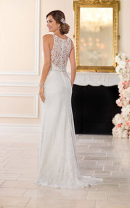 Stella York 'Romantic Casual' size 10 new wedding dress back view on model