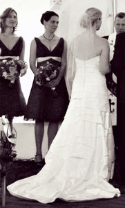 Silk Taffeta Tiered Strapless Wedding Dress. - Mary's Designer Bridal Boutique - Nearly Newlywed Bridal Boutique - 4