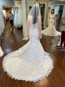 Madison James 'Mermaid ' wedding dress size-08 PREOWNED