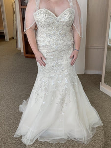 david tutera for mon cheri '116229' wedding dress size-14 NEW