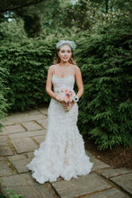 Load image into Gallery viewer, Lazaro &#39;Beaded Petal&#39; size 2 used wedding dress front view on bride
