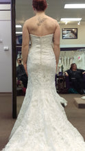 Load image into Gallery viewer, Maggie Sottero &#39;Fall 2015&#39; size 8 used wedding dress back view on bride
