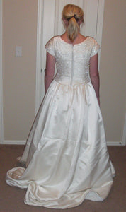 Tomasina Cap Sleeve Ball Gown - Tomasina - Nearly Newlywed Bridal Boutique - 4