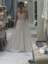 Load image into Gallery viewer, Watters &#39;A Line&#39; size 6 new wedding dress front view on bride
