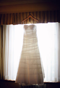 Silk Taffeta Tiered Strapless Wedding Dress. - Mary's Designer Bridal Boutique - Nearly Newlywed Bridal Boutique - 3