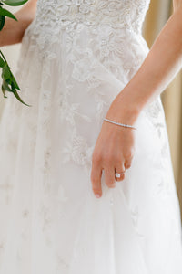 Reem Acra 'Fleur' size 8 used wedding dress vie of body of dress