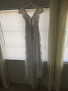 Alfred Angelo '8501' size 4 new wedding dress back view on hanger