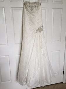 David's Bridal 'YP3344' wedding dress size-02 PREOWNED