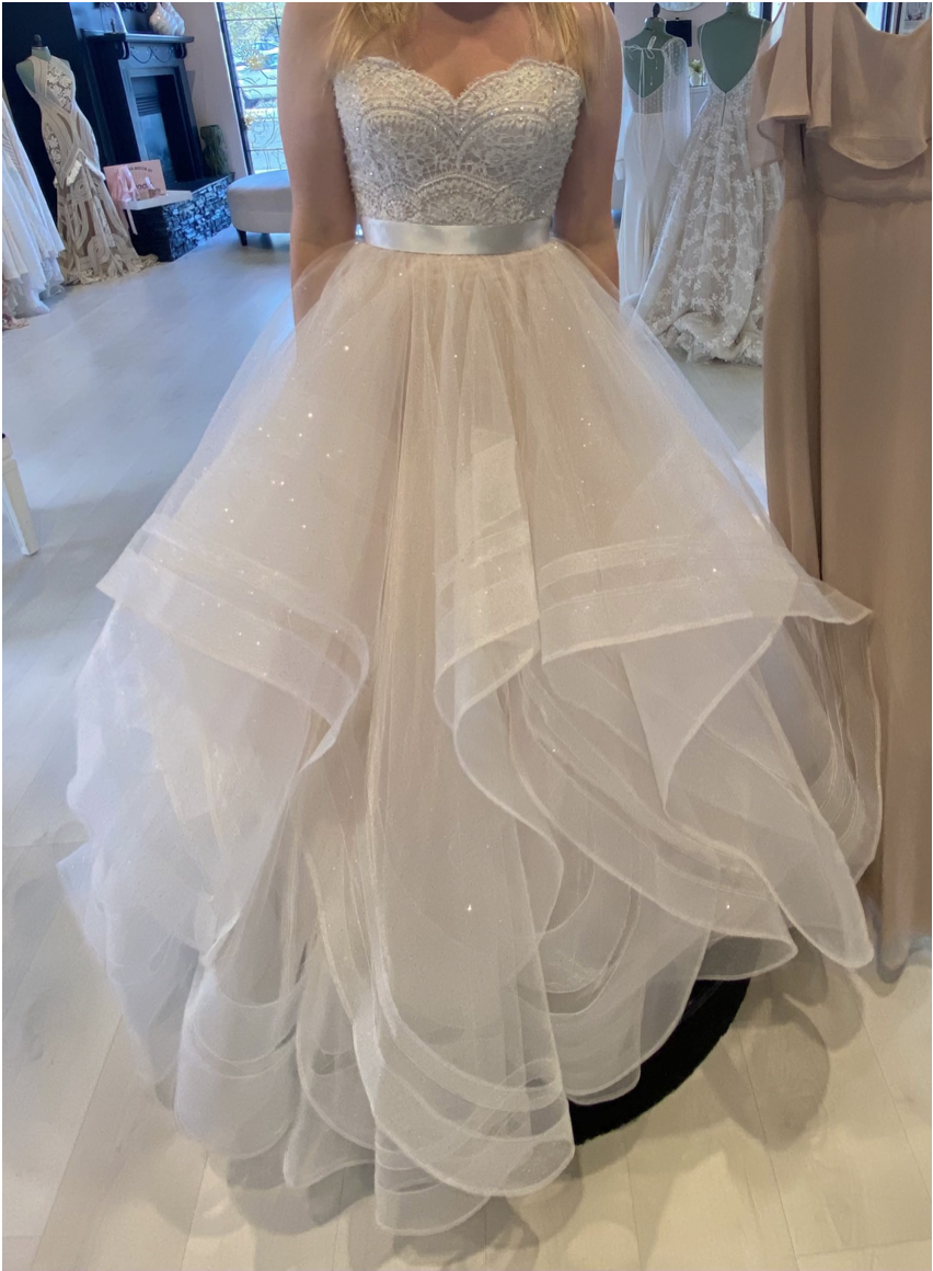 Wtoo 'Bree Beaded Corset, Nessa Skirt, & Veil' wedding dress size-08 NEW