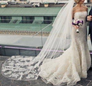 Vera Wang 'LEDA' wedding dress size-02 PREOWNED