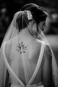 Da vinci 'Dark Ivory Poly Taffeta' wedding dress size-02 PREOWNED