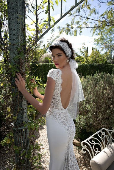 Berta 'BER15-15' size 12 new wedding dress back view on model