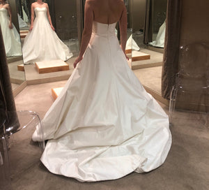 Romona Keveza 'L6132' size 10 new wedding dress back view on bride