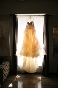 Vera Wang 'Ombre Tulle' wedding dress size-12 PREOWNED