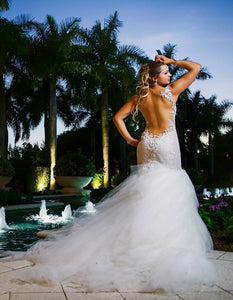 Galia Lahav 'Suzzanne' size 4 used wedding dress back view on model