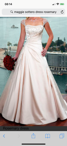 Maggie Sottero 'Rosemary Leigh' size 14 used wedding dress front view on model