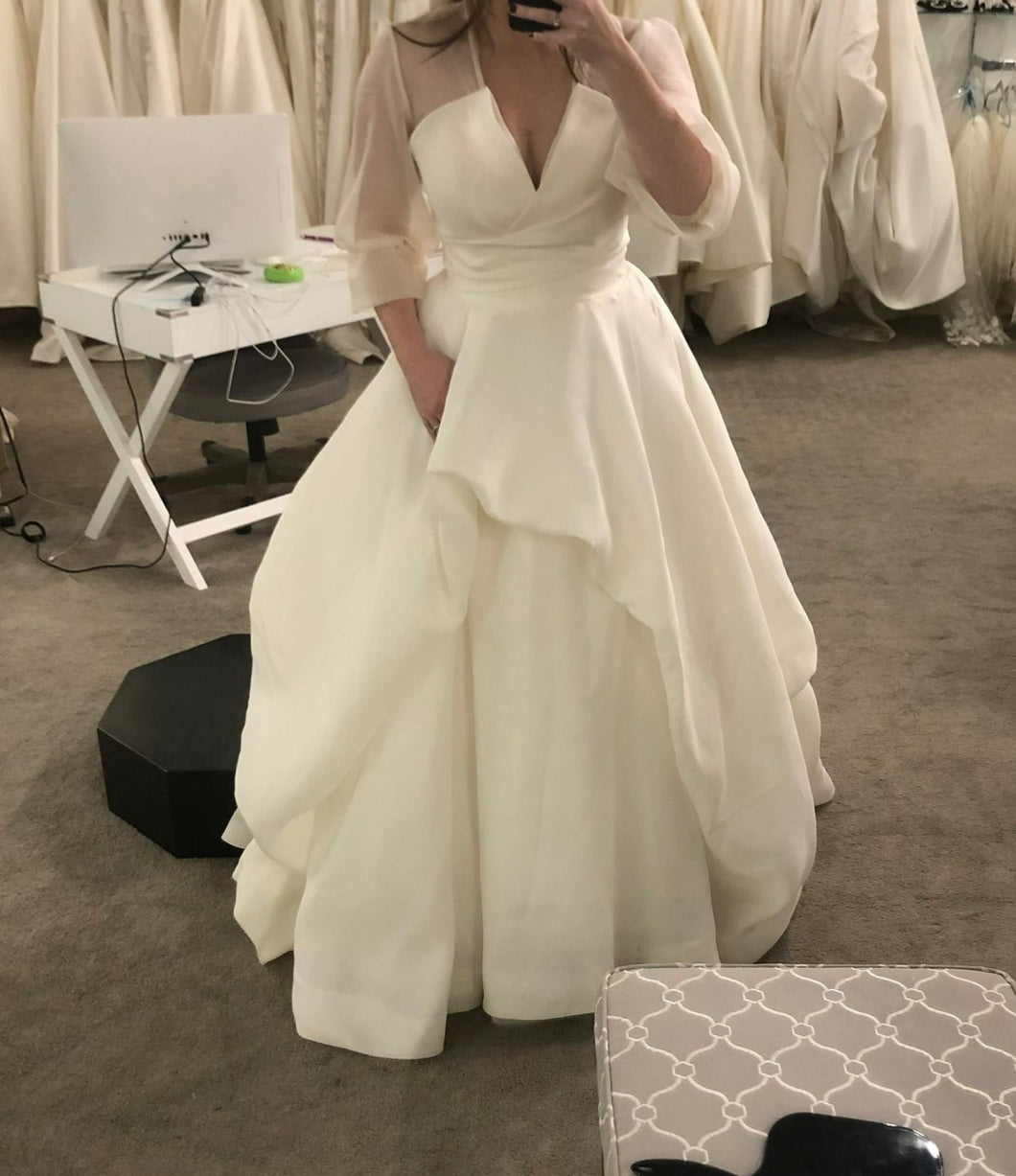 Monique Lhuillier 'Emerson ' wedding dress size-10 PREOWNED