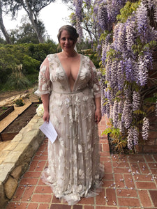 Dana Harel 'Lotus Gown' wedding dress size-18 PREOWNED