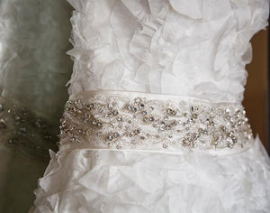 Dennis Basso 1112 White Organza Wedding Dress - Dennis Basso - Nearly Newlywed Bridal Boutique - 3
