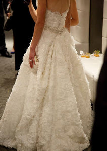 Dennis Basso 1112 White Organza Wedding Dress - Dennis Basso - Nearly Newlywed Bridal Boutique - 4