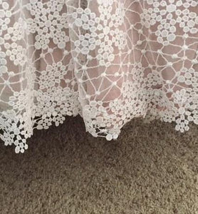 BHLDN 'Beautiful' size 8 used wedding dress view of hemline