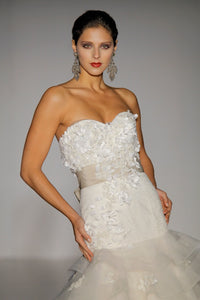 Anne Barge Devereaux Ball Gown with 3D Flowers Wedding Dress - Anne Barge - Nearly Newlywed Bridal Boutique - 2