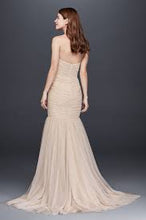 Load image into Gallery viewer, Galina &#39;Pleated Tulle Mermaid&#39; size 10 used wedding dress back view on model
