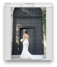 Load image into Gallery viewer, Inbal Dror &#39;BR-15-16&#39; size 0 used wedding dress back view on bride

