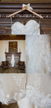 Load image into Gallery viewer, Maggie Sottero &#39;Glamorous&#39; size 6 used wedding dress views of dress on hanger
