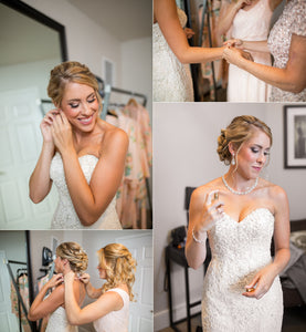 Maggie Sottero 'Glamorous' size 6 used wedding dress views on bride