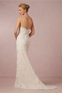 BHLDN 'Honora' size 2 used wedding dress back view on model