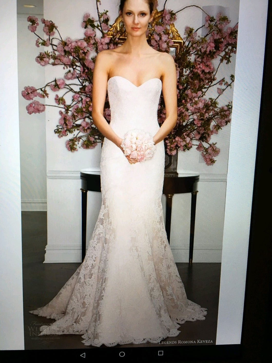 Romona Keveza 'Legends' size 12 new wedding dress front view on model