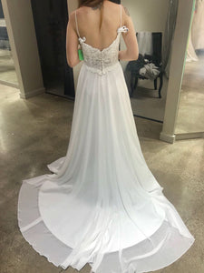 Maggie Sottero 'Juniper' size 4 new wedding dress back view on bride