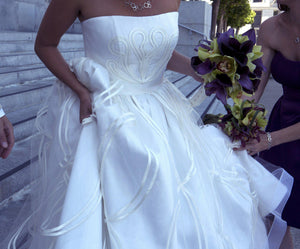 Jorge Manuel Tulle Ball Gown with Embroidery - Jorge Manuel - Nearly Newlywed Bridal Boutique - 4
