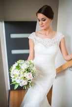 Load image into Gallery viewer, Augusta Jones &#39;Skylar&#39; size 4 used wedding dress front view on bride
