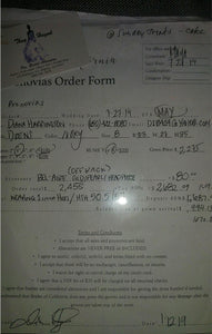 Pronovias 'Drens' size 4 used wedding dress view of receipt
