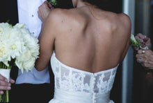 Load image into Gallery viewer, Amsale &#39;Cameron&#39; size 2 used wedding dress back view on bride
