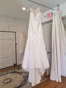Stella York '6435' size 8 new wedding dress front view on hanger
